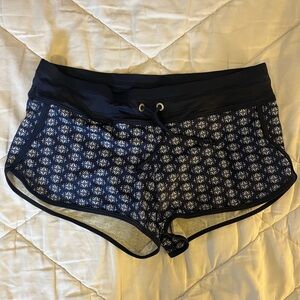 Athleta Blue Patterned Swim Shorts
